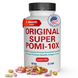 Orignal Super POMI 10X Prostate Supplements for Men - Herbal Formula with Pomegranate, Turmeric, and Green Tea - Supports Prostate Function and Promotes Urinary Comfort - 90 Count