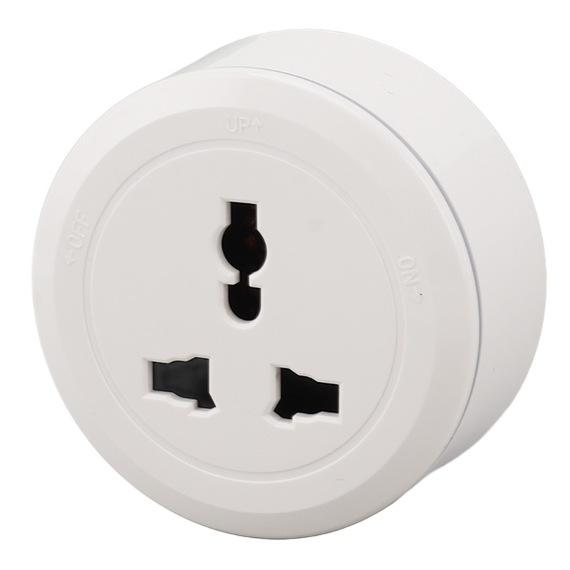 13A Power Track Socket Multifunctional White Round Surface Mounted Movable