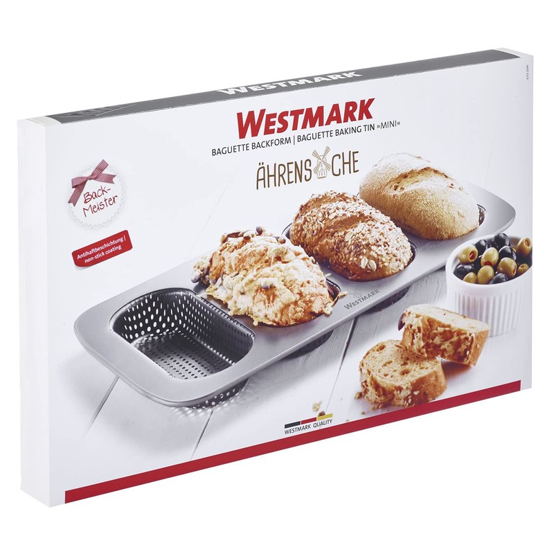 Westmark Baguette Baking Mould for 4 Baguettes or Hot Dog