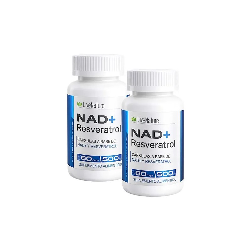 Nad Resveratrol 120 Cápsulas Live Nature Natural Antioxidant Supplement