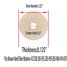 Replacement Mower Fiber Washer 421200 fits Mower Spindle Assembly Mower Decks 52" 61" (12pack)