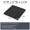 baibu 12 Inches Square Stool Cushions with Ties for Bar