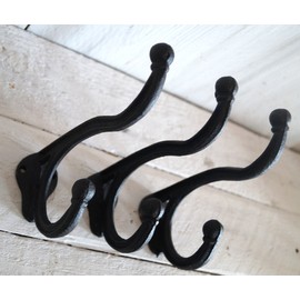 Lilienburg Set of 3 Coat Hooks Wall Coat Hooks Metal Nostalgia Solid Heavy Quality