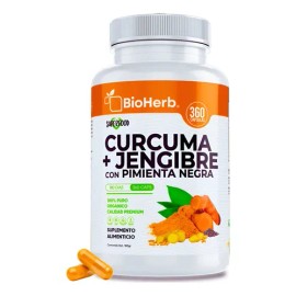 Cúrcuma, Jengibre Y Pimienta Negra - Soporte Articulaciones 360 Capsulas