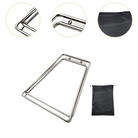 Milageto Foldable Cooling Stand Camping Furniture Lightweight Ice Box Holder Suitcase Rack Fridge Ice Box Holder for Patio Picnic BBQ, Silver