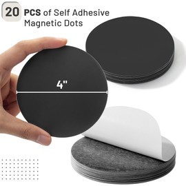 Mr. Pen Round Magnets - 20 Pcs, 4" Magnetic Sheets, Craft Magnets