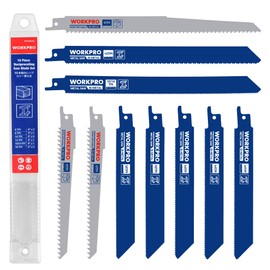WORKPRO Reciprocating Saw Replacement Blade, Reciprocating Saw Blade, Electric Saw Replacement Blade, For Ironworking and Woodworking, Metal, Stainless Steel, Non-Ferrous Metal, Plastic Pipe, For
