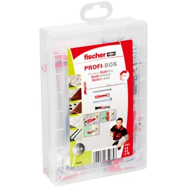 fischer Professional Box DuoLine, Dowel & Screw Set with 91 Screws, DuoTec 10, DuoBlade & DuoPower Dowels (30 Pieces 6 x 30, 15 Pieces 8 x 40), Practical Mounting Box for Mounting
