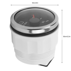 Boat Voltmeter, 52 mm Marine Voltmeter 8-16 V Pointer 7 Colours Backlight IP67 Waterproof Voltmeter for Boat RV Car 9-32 V (Black)