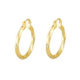 14K Gold Plated Hypoallergenic Thick Hoop Earrings Gold Hoop Earrings for Women