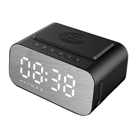 Yjijaiifd Bluetooth 5.0 Wireless Charger Computer Speaker LED Alarm Clock Audio Laptop Speaker Easy Carrying