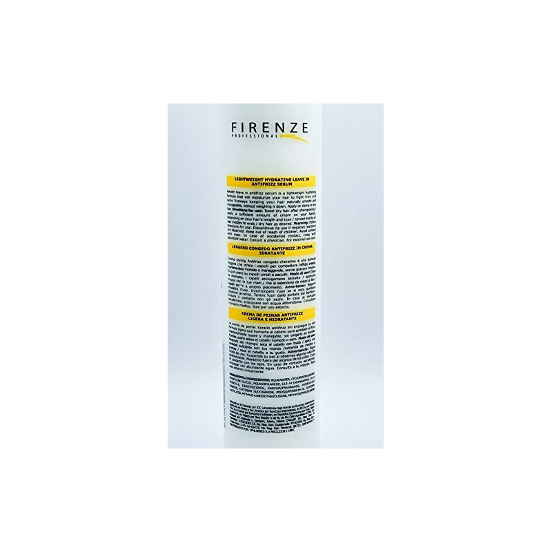 Firenze Professional Sérum Hidratante Antiencrespamiento Con Queratina (Kas) 300 Ml/10,1