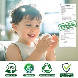 TRENDBOX Ball Pit Balls 100 - Macaron Colors Balls for Ball Pit, Play Tent Baby Playhouse Pool Birthday Party Decoration (F-Black&White)