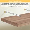 Pack of 40 Invisible Shelf Brackets, 6 x 130 mm