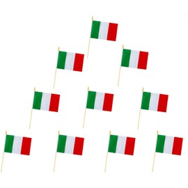 10 Pack Italy Flags -IT Handheld Flag- 5x8 in, Italians Mini Flag. Suitable For Party Decorations, Store Displays, Bar Decorations And National Day Parades.