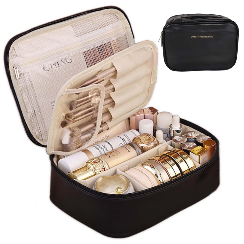 Women's Cosmetic Bag, Toiletry Bag with Handle, Travel Cosmetic Organiser