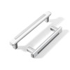 Kcmwsy 5 Pack White and Silver Cabinet Pulls Kitchen Cabinets