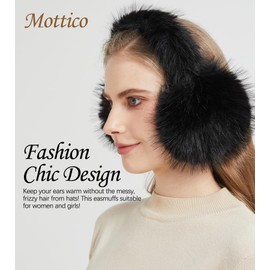 Mottico Winter Ear muffs Warm Ear Cover (Black)