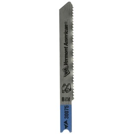 Vermont American 30075 2-3/4-Inch 17TPI U Shank Bi-Metal Metal Cutting Jigsaw Blade