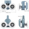 New 8Pcs Double TwinTop / Bottom Shower Door ROLLERS /