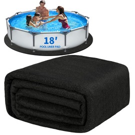 LovHomdecr 18 FT Round Pool Liner Pad for Above Ground Swimming Pool Pad, Seamless Under Pool Padding Puncture Resistant Pool Mat, Durable Geotextile Material, Extends Life to The Liner