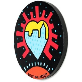 Enesco Billy The Artist WALLART 10-Inch Round I Heart Home Walldecor