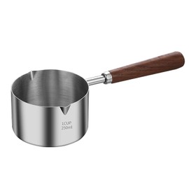 Mini calentador de mantequilla de acero inoxidable de grado alimenticio, mini calentador de leche/café, calentador de leche de 8.5 onzas (250 ml), calentador de alimentos pequeños para bebés con doble