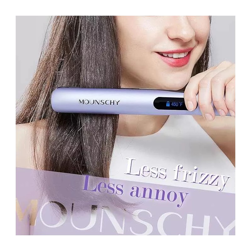 MOUNSCHY Plancha De Pelo Alisadora Profesional Cerámica Mounschy