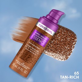 CoverGirl Simply Ageless, 65 Tan-Rich, Liquid Foundation, Lightweight Foundation, Skincare Makeup Hybrid, Vegan Formula, Healthy Glow, Foundation for Dry Skin, 1oz