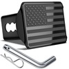 Heavy American Flag Metal Trailer Hitch Cover for 2 Inch