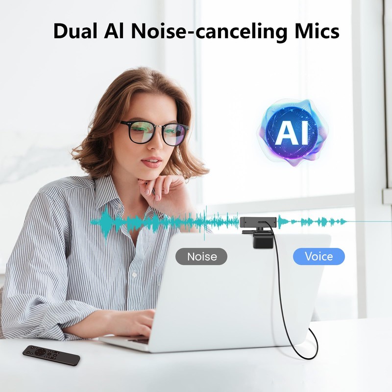 Webcam Webcam 4K UHD 2 Megapixel Webcam with Dual AI