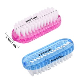 4 Pcs Nail Brushes Hand Brush Plastic Fingernail Scrubber Two-Sided Scrubbing Brushes Finger Tip Cleaning Brushes for Toes Nails Hands Cleaning Nail Art