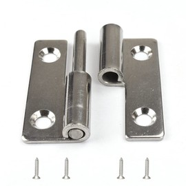 4Pcs 2-inch Long Steel Small Slip Joint Hinge,Lift Off Door Hinges Right Handed Lid,Stainless Flag Hinge