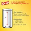 Glad Trash Bags, ForceFlex Tall Garbage Bags, 13 Gallon Grey