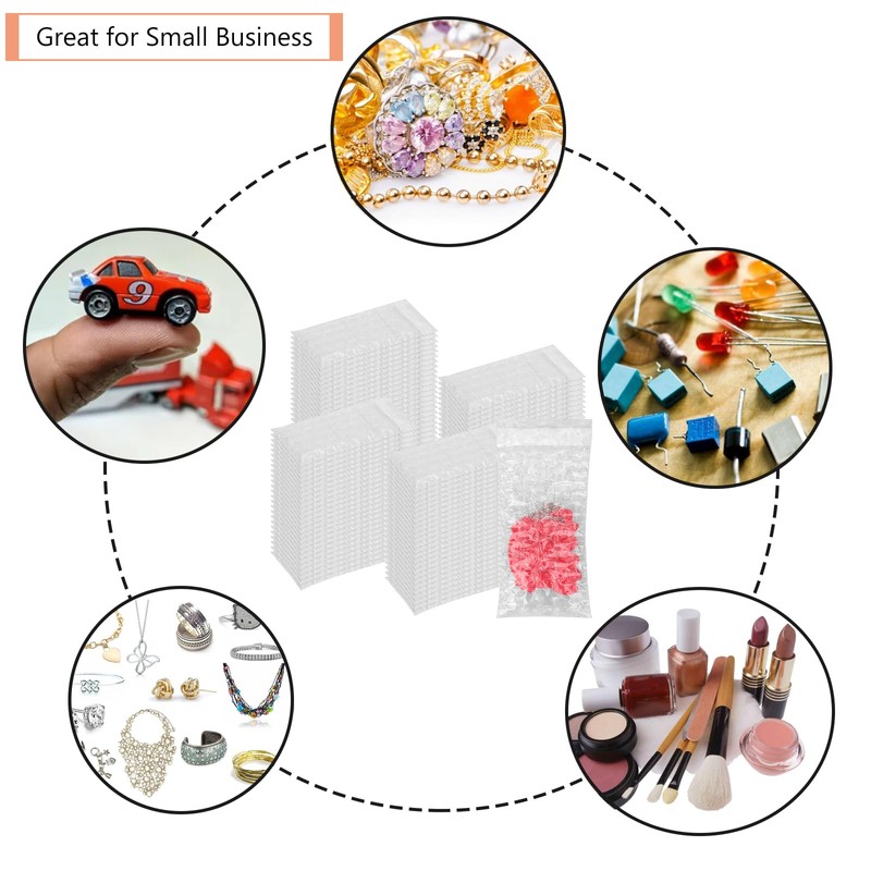 100Pcs Small Bubble Out Bag Pouches 2" x 3.15" Self-Seal