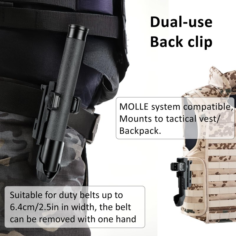 360° Rotating Quick Release Expandable Baton Holder for 21"-26" Telescopic