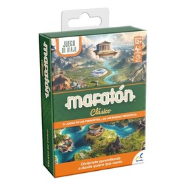 Maratón de Viaje, Juego de Cartas de Cultura General, Versión Portátil, 2-5 Jugadores                                                                 