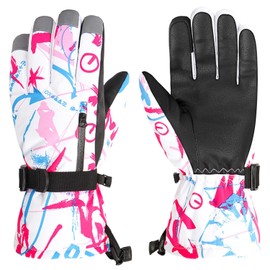 Azarxis Manoplas de Nieve Niños Invierno 1-8 Años Antideslizantes Guantes Térmicos para Esquí Snowboard Ciclismo al Aire Libre Niñas