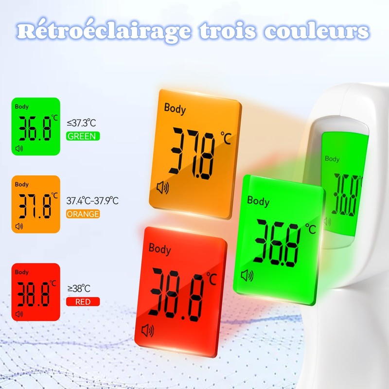 Berrcom Fever Thermometer, Contactless Infrared Forehead Thermometer for Babies, Children,