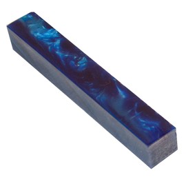 Penn State Industries WXMP04X Mica Pearl Polyester Pen Turning Blank (Blue Silk, 3/4" x 3/4" x 5")