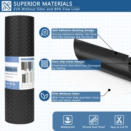 HooTown Self Adhesive Shelf Liner, 17.5" x 78.7" Contact Paper for Cabinets and Drawers, Waterproof & Oil-Proof Kitchen Cabinets Liner, Peel and Stick Cupboard Liner for Countertops,Shelves