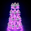 OLACHIKKO Cupcake Stand, 4-Tier Round Cupcake Holder with LED light