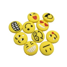 Vastsea Pack of 10 Tennis Vibration Dampeners, Animal Damper Tennis Vibration, Emoji with Tennis Dampener, Suitable for Tennis Players and Badminton Rackets (Random Colour)