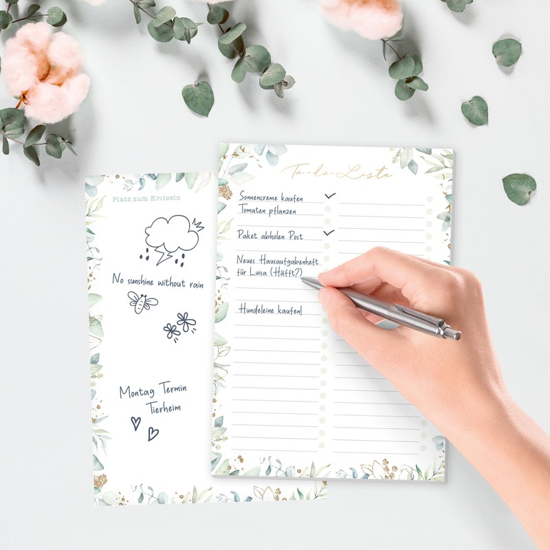 paper&you® A5 To-Do Listen Pad [Gold Leaf] 50 Pages Including