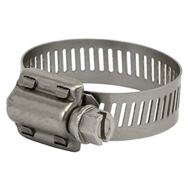 EVEREON All 300 Grade Stainless Steel High Torque Hose Clamp, Worm-Drive, SAE Size 16, 11/16" to 1-1/2" Diameter Range, 1/2" Bandwidth (Pack of 10)