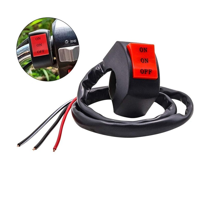 Bike Handle Switch ONONOFF Handlebar Switch 2PC 12V 7/8 22mm