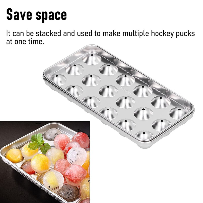 304 Stainless Steel Tray, Durable Ice Making Tool with Lid