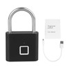 Electronic Lock, Waterproof Biometric Fingerprint Padlock for Locker for Gym