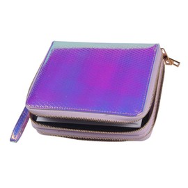 FingerAngel 120 Slots Nail Stamping Plate Holder Case Laser Style Rectangular Manicure Nail Art Plate Organizer with Double Zipper