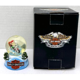 2004 Harley Davidson Mini Holiday Snow Globe Biker Santa 96884-05V